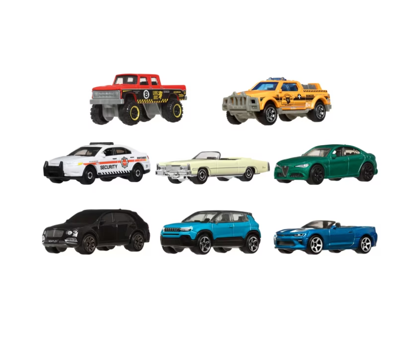 Matchbox 1:64 Scale Die-Cast Toy Cars or Trucks, Set of 8 with 1 Exclusive Vehicle (Styles May Vary)