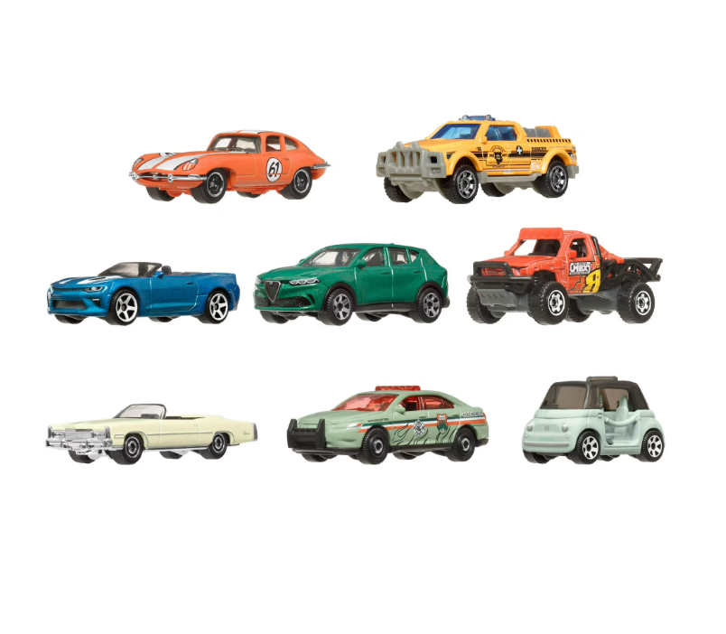 Matchbox 1:64 Scale Die-Cast Toy Cars or Trucks, Set of 8 with 1 Exclusive Vehicle (Styles May Vary)