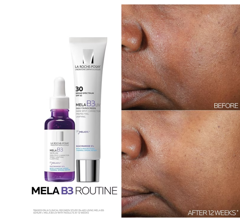 La Roche-Posay Mela B3 Melasyl + Niacinamide Anti Aging and Dark Spot Corrector Serum for Face, 1.0 fl oz