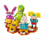 Brickcraft Nick ‘90s Building Kit (833- Plastic Piece Set), Nickelodeon Collectible, Nostalgic Pop Culture Display Item, Toy Gift Idea for Boys and Girls Ages 12 Years Old and up
