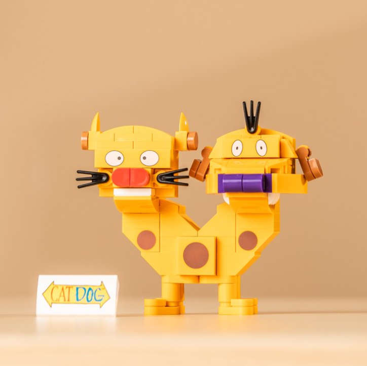 Brickcraft Nick ‘90s Building Kit (833- Plastic Piece Set), Nickelodeon Collectible, Nostalgic Pop Culture Display Item, Toy Gift Idea for Boys and Girls Ages 12 Years Old and up